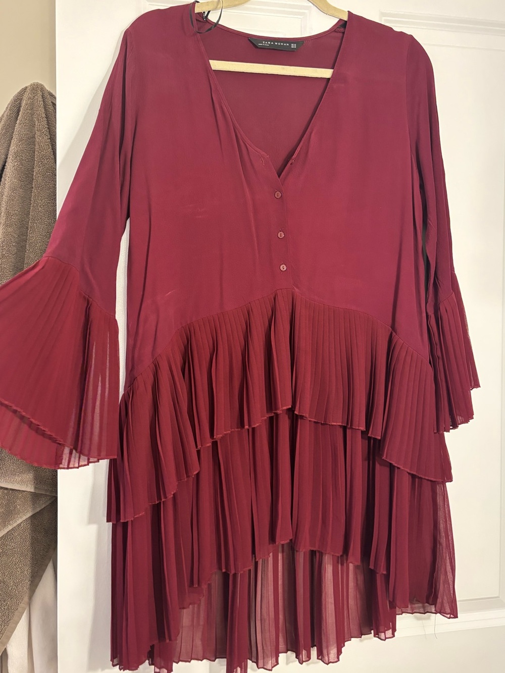 Zara burgundy blouse